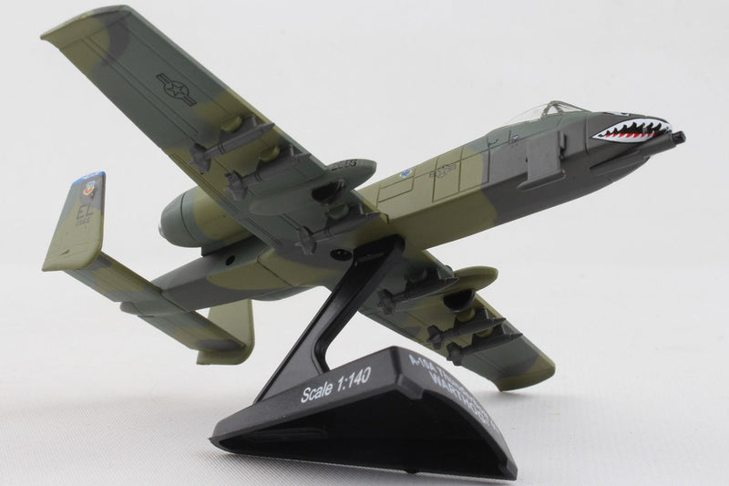 Fairchild Republic A-10A Thunderbolt II (Warthog) 74th FS “Flying Tigers” 1990, 1:140 Scale Diecast Model Right Front From Below