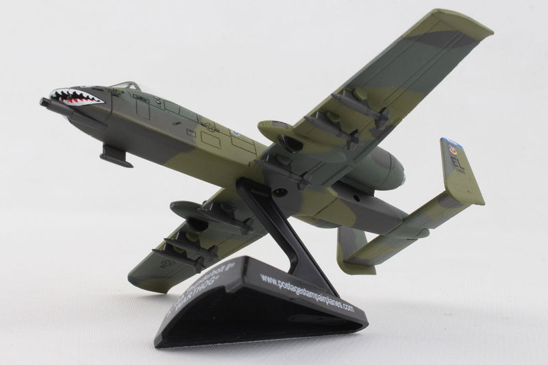 Fairchild Republic A-10A Thunderbolt II (Warthog) 74th FS “Flying Tigers” 1990, 1:140 Scale Diecast Model Left Front From Below