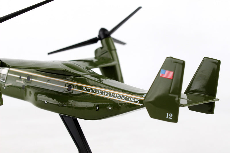 Bell Boeing MV-22B Osprey HMX-1, 1:150 Scale Diecast Model Empinage Close Up