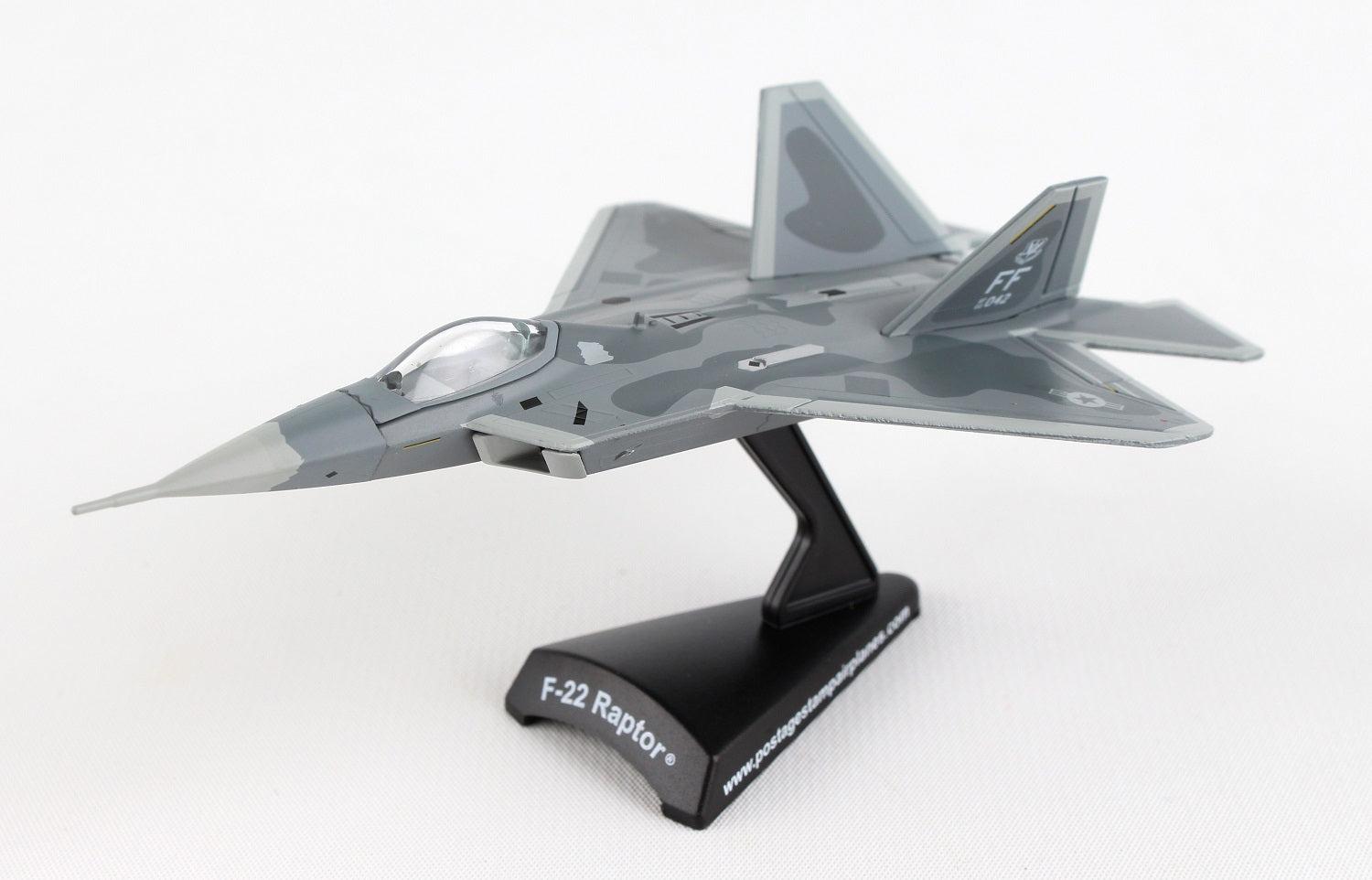 Lockheed Martin F-22 Raptor USAF 1/145 Scale Model By Daron Postage Stamp