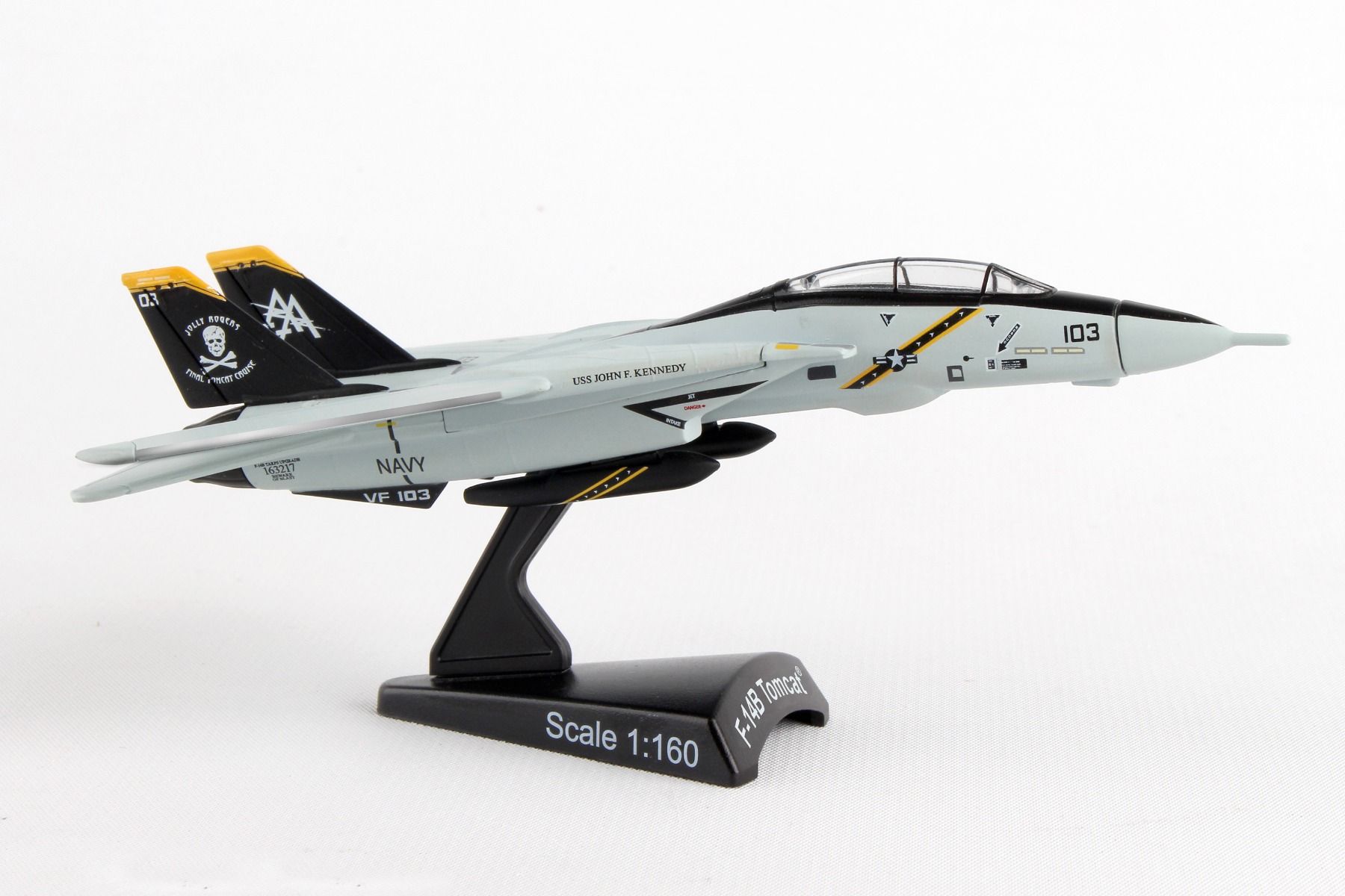 Grumman F-14 Tomcat VF-103 Jolly Rogers 1/160 Scale Model Right Side View