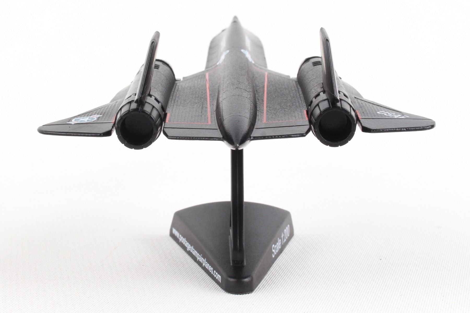 Lockheed SR-71 Blackbird USAF 1:200 Scale Diecast Model Rear View