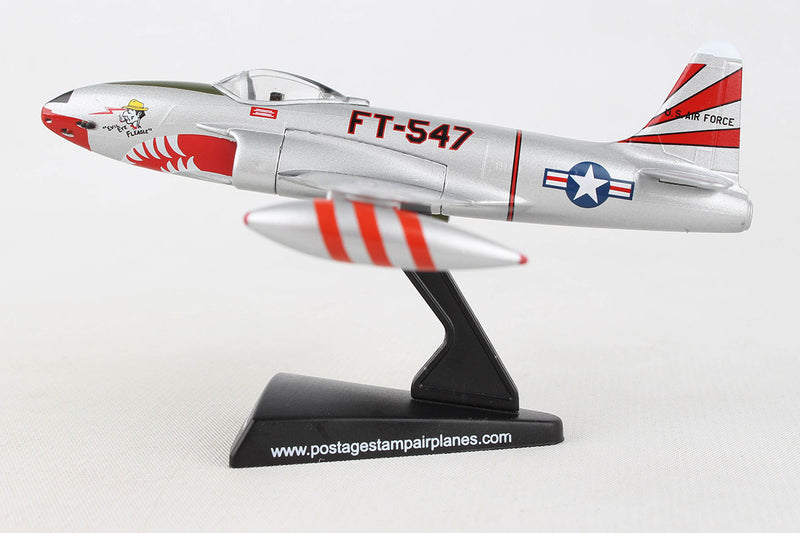 Lockheed F-80 Shooting Star 1:96 Scale Model By Daron Postage Stamp Left Side View