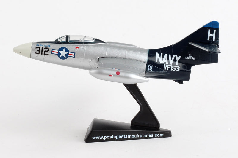 Grumman F9F Panther "The Blue Tail Fly",  1/100 Scale Model Left Side View