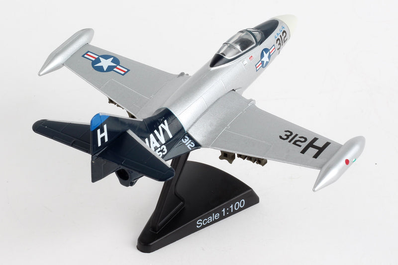 Grumman F9F Panther "The Blue Tail Fly",  1/100 Scale Model Right Rear View