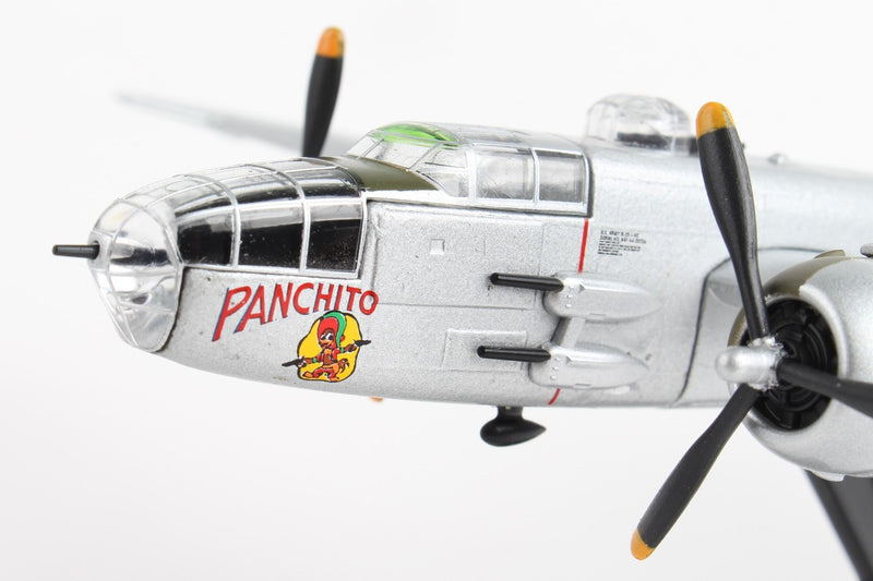 North American B-25J Mitchell “Panchito” 1:100 Scale Diecast Model Left Side Nose Close Up