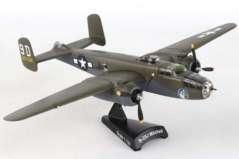 North American B-25J Mitchell “Briefing Time” 1:100 Scale Diecast Model Right Front View