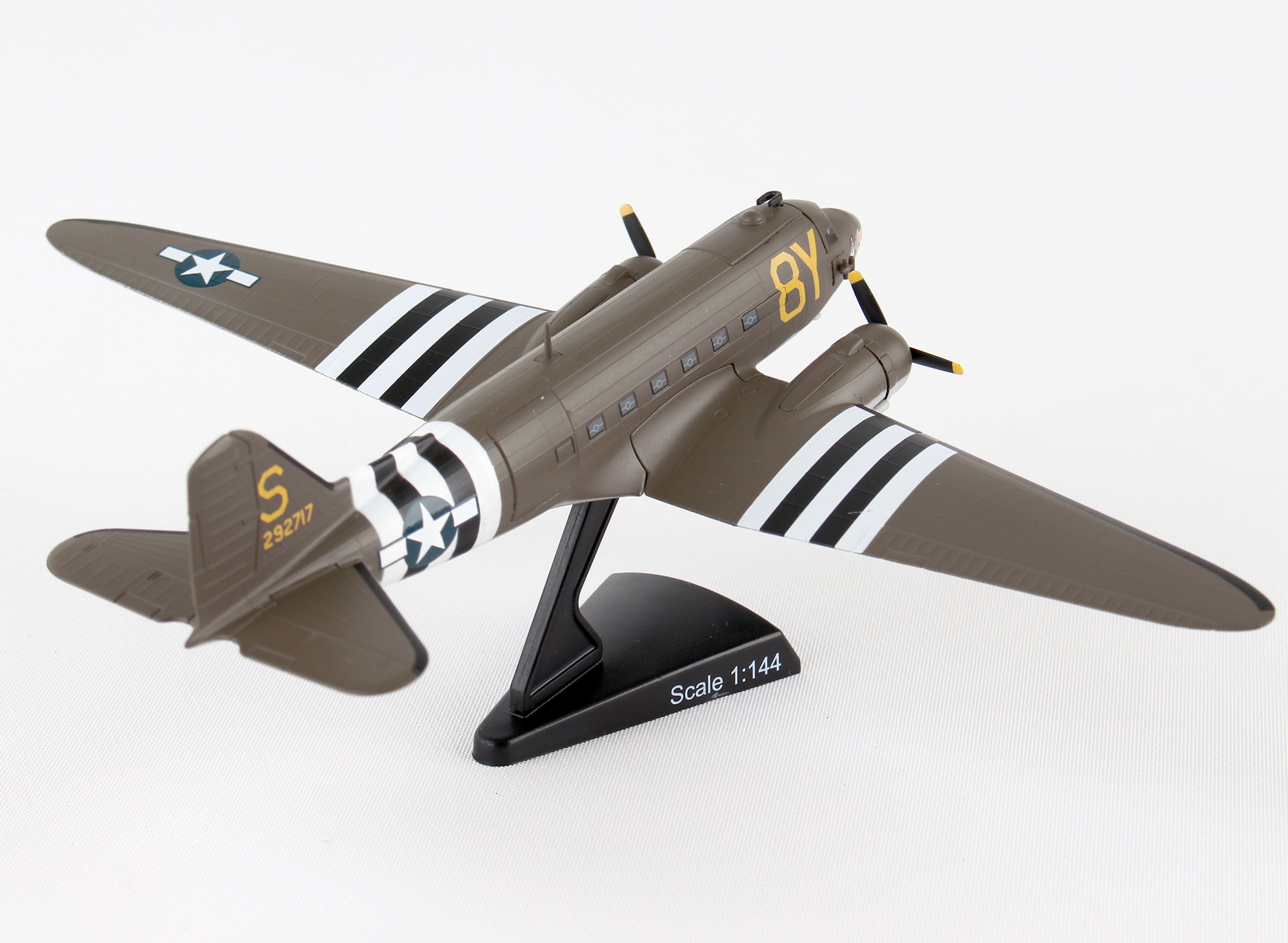 Douglas C-47 Skytrain “Stoy Hora” 1/144 Scale Model Right Rear View