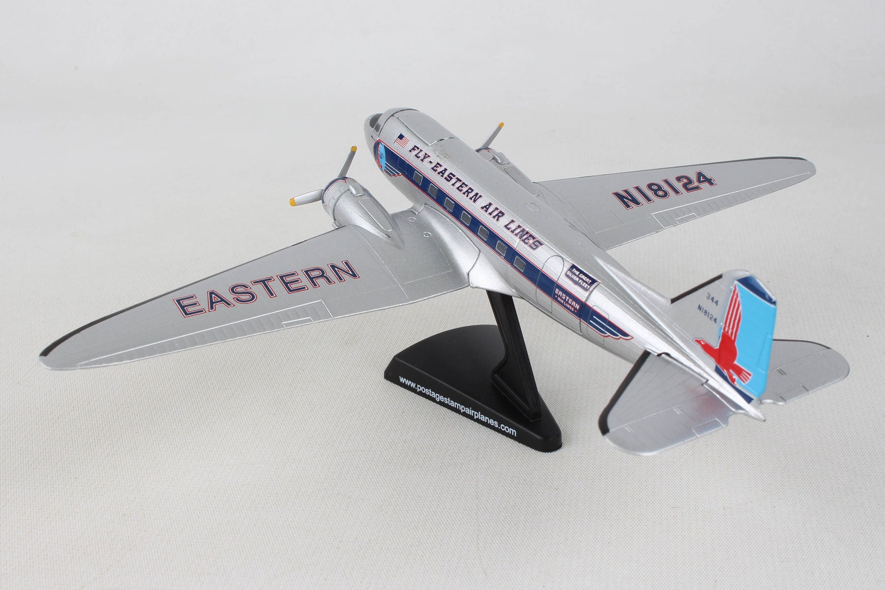 Douglas DC-3 Eastern Airlines, 1/144 Scale Model Left Rear View