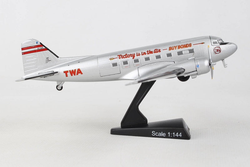 Douglas DC-3 Trans World Airlines  1/144  Scale Model Right Side View