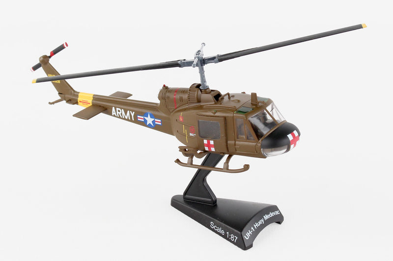 Bell UH-1 Iroquois “Huey” US Army MEDEVAC, 1:87 Scale Model Right Front View