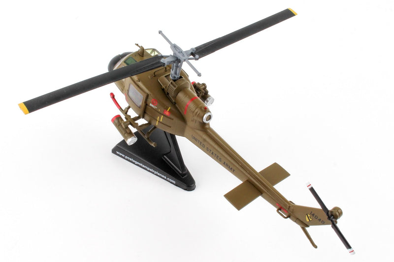 Bell UH-1C Iroquois “Huey” US Army 1”st Cavalry Division, 1:87 Scale Model Left Rear View