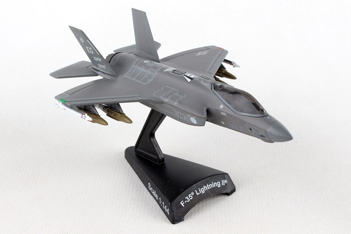 Lockheed Martin F-35A Lightning II USAF 1/144 Scale Model By Daron Postage Stamp Right Front View