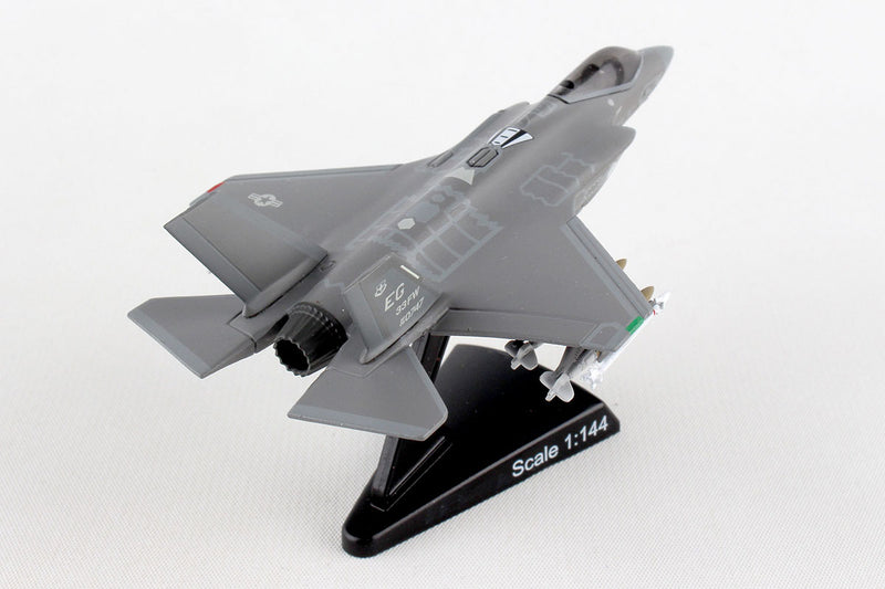 Lockheed Martin F-35A Lightning II USAF 1/144 Scale Model By Daron Postage Stamp Right Rear View