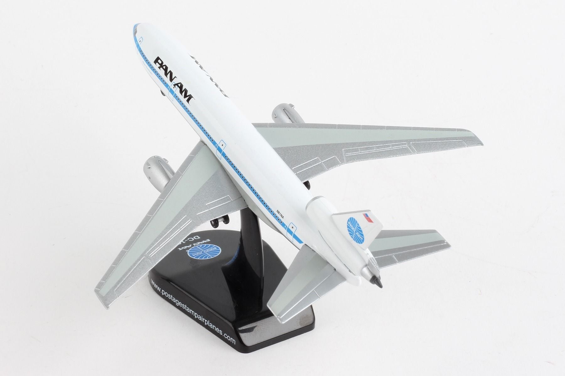 McDonnell Douglas DC-10 Pan Am, 1/400 Scale Diecast Model Left Rear View