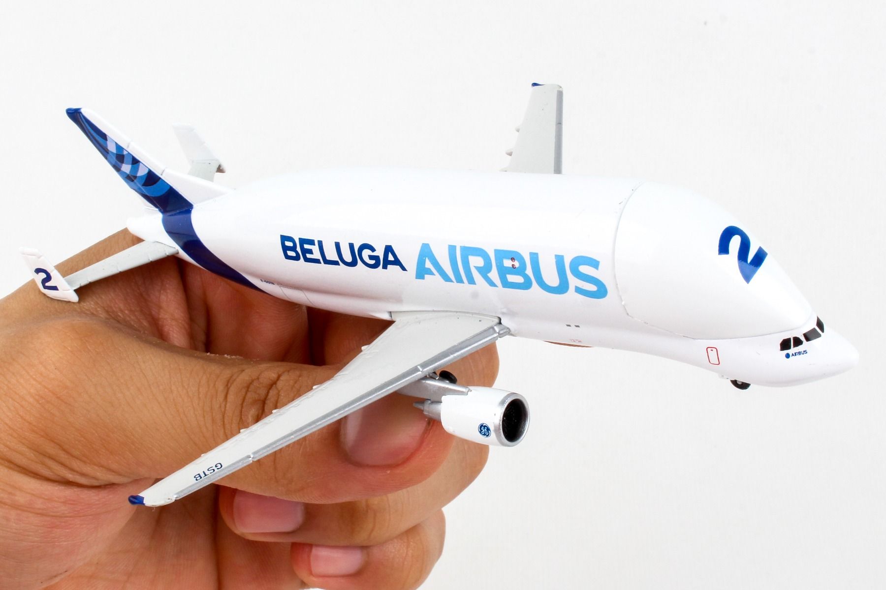 Airbus A300-600ST Beluga #2, 1/400 Scale Diecast Model Left Side View