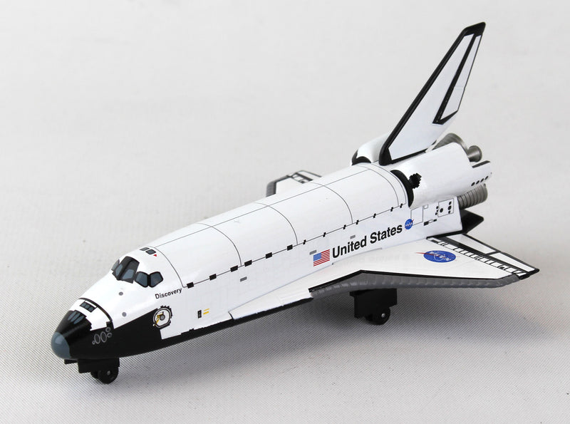 Rockwell International Space Shuttle Orbiter Discovery, 1/300 Scale Diecast Model Left Front View