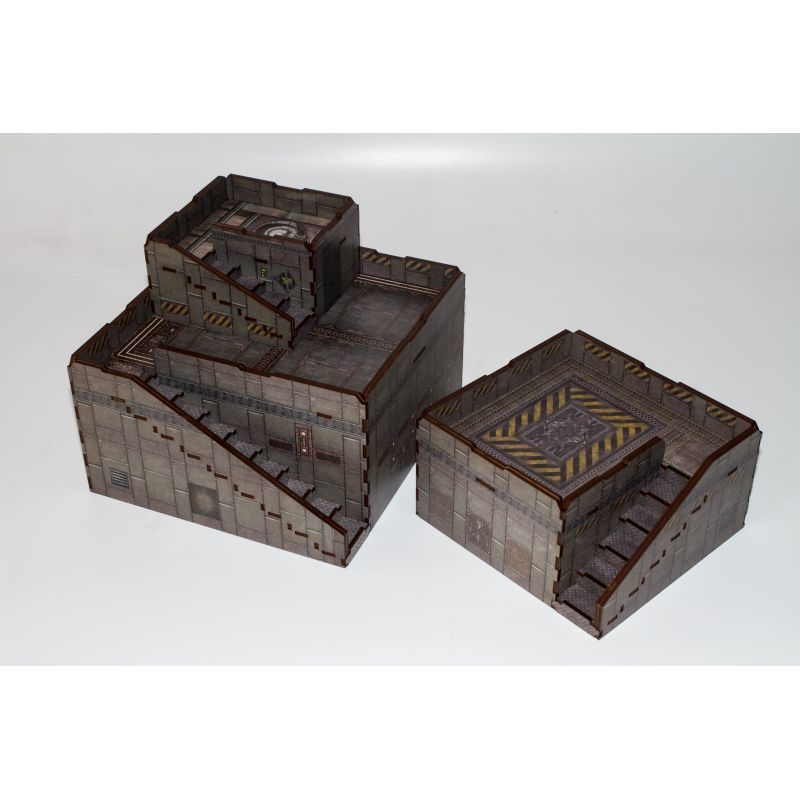 Infinity Q-Building Gamma Miniature Game Scenery Set Two Building Layout Example