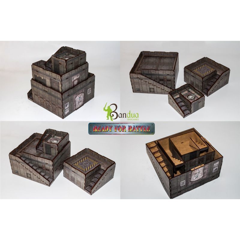 Infinity Q-Building Gamma Miniature Game Scenery Set By Bandua Wargames