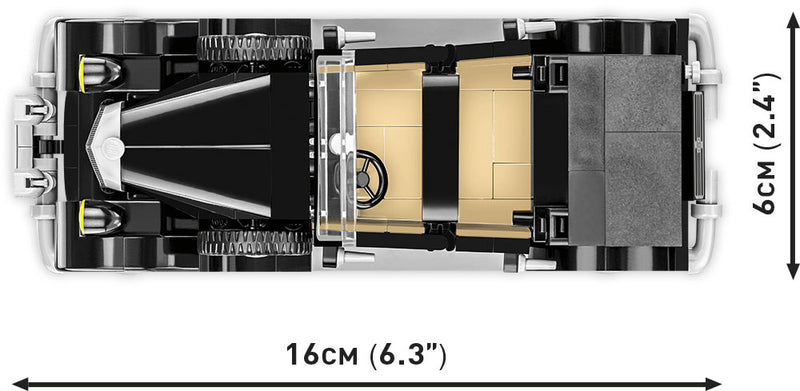 1936 Horch 830 BL Charles De Gaulle’s, 244 Piece Block Kit Top View Dimensions