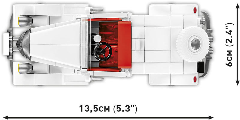 Citroen Traction 7C, 199 Piece Block Kit Top View Dimensions