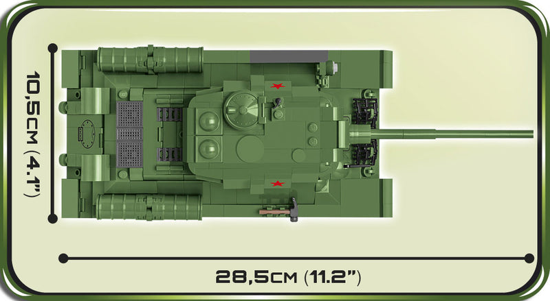 T-34/85 Tank, 668 Piece Block Kit Top View