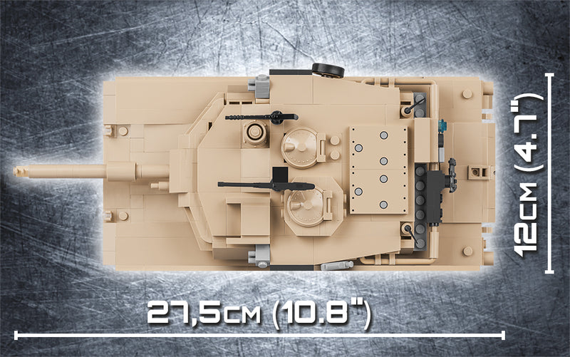 M1A2 Abrams Main Battle Tank, 810 Piece Block Kit By Cobi Top View Dimensions