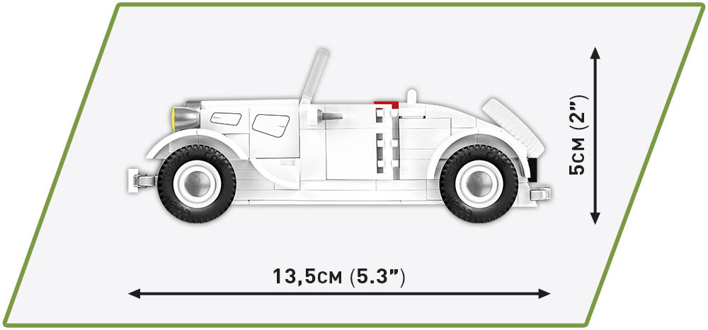 Citroen Traction 7C, 199 Piece Block Kit Side View Dimensions