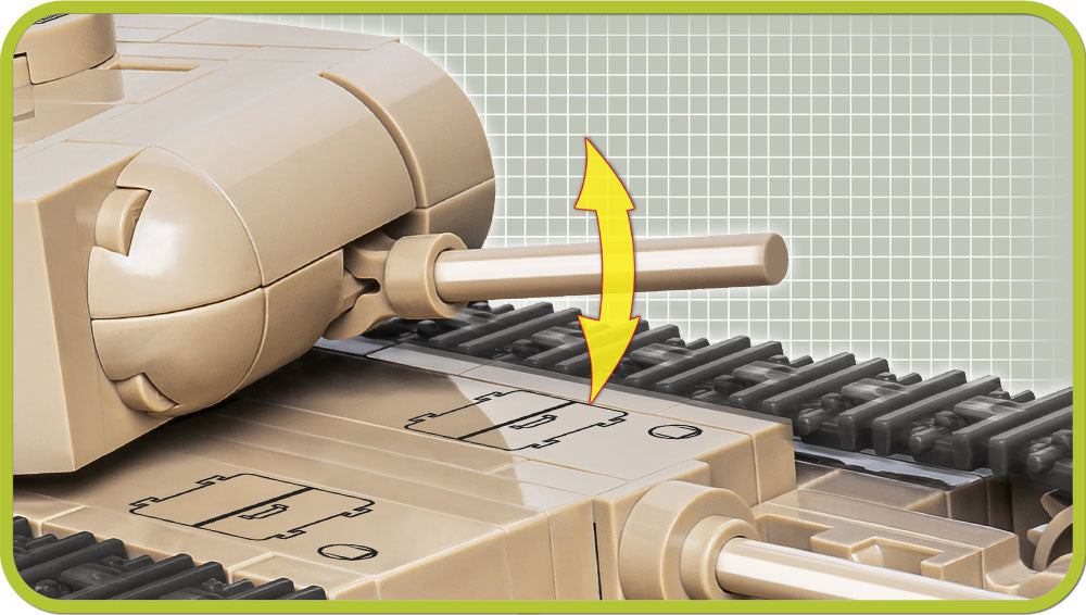 A22 Churchill MK. II Tank, 301 Piece Block Kit Gun Detail