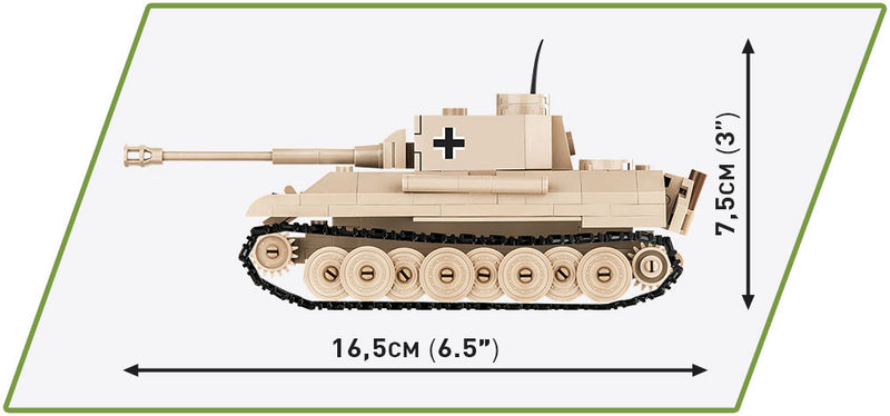 Panzer V Ausf. G Panther Tank, 298 Piece Block Kit Left Side View