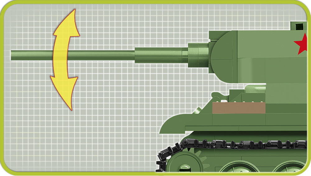 T-34/85 Soviet Tank, 273 Piece Block Kit Barrel Detail