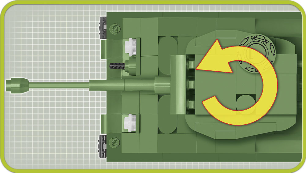 M4A3E8 Sherman Tank, 315 Piece Block Kit Turret Detail