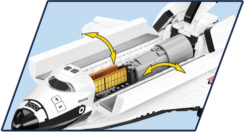 Space Shuttle Orbiter Atlantis, 685 Piece Block Kit Payload Close Up