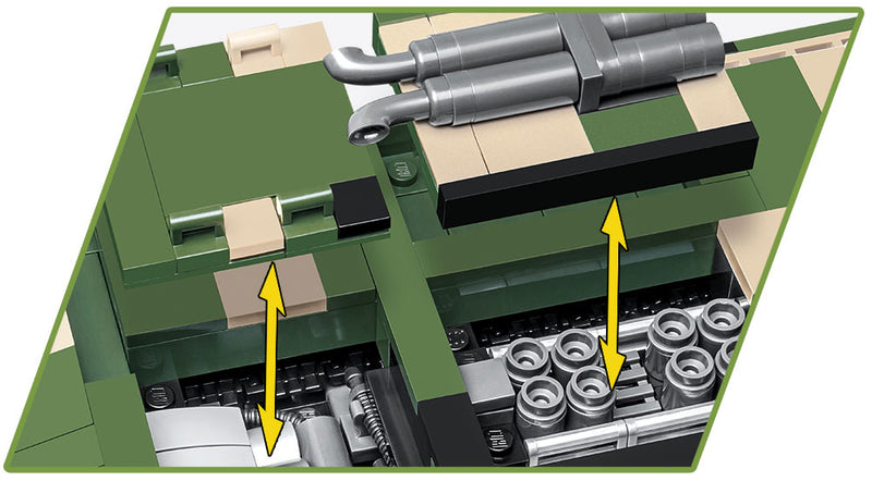 TOG 2 Super Heavy Tank, 1225 Piece Block Kit Engine Details