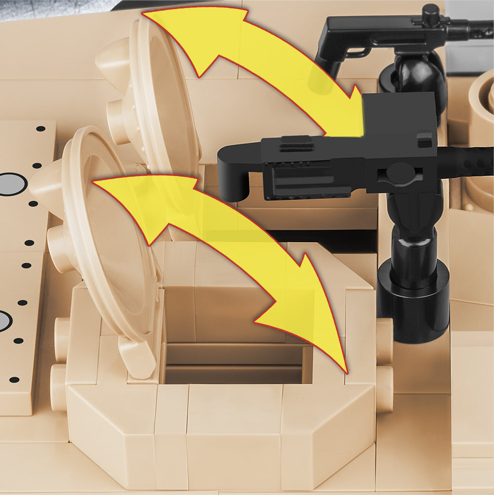 M1A2 Abrams Main Battle Tank, 810 Piece Block Kit