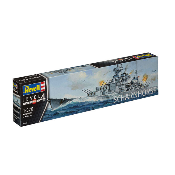 Scharnhorst Battleship WWII, 1/570 Scale Model Kit Box