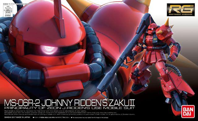 Gundam Real Grade Series #26 MS-06R-2 Johnny Ridden’s Zaku II 1:144 Scale Model KIt By Bandai
