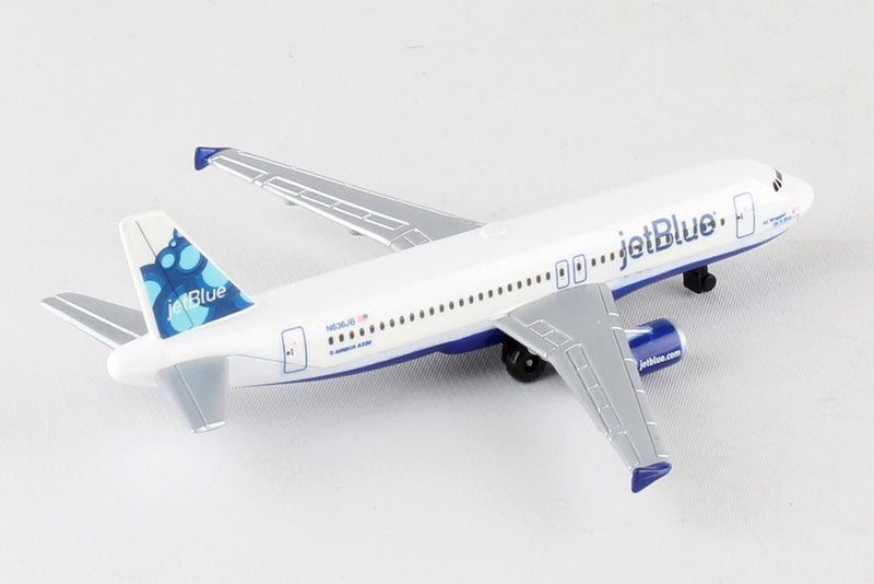 Airbus A320 jetBlue Airways Diecast Aircraft Toy Right Rear View