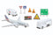 American Airlines Airport Playset Contents