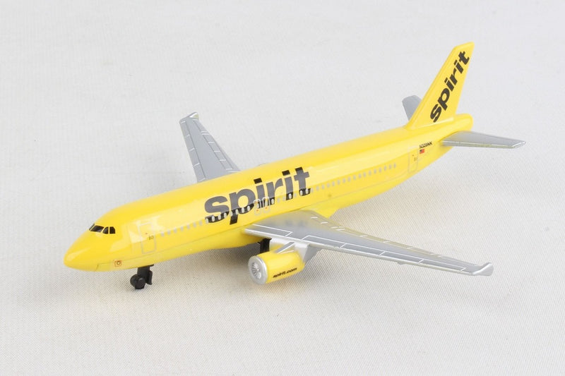 Spirit Airlines Diecast Aircraft Toy Left Front View
