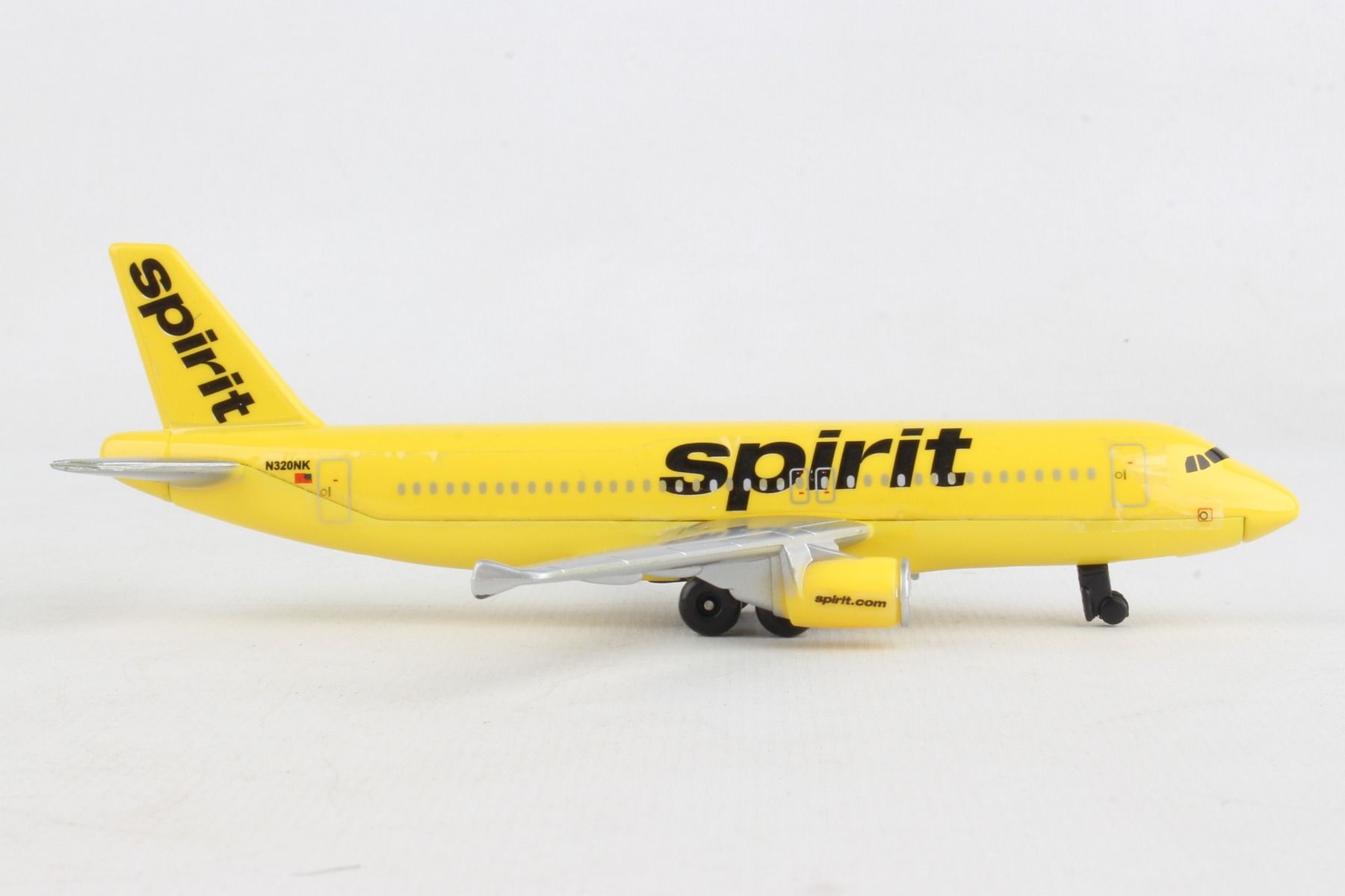 Spirit Airlines Diecast Aircraft Toy Right Side View