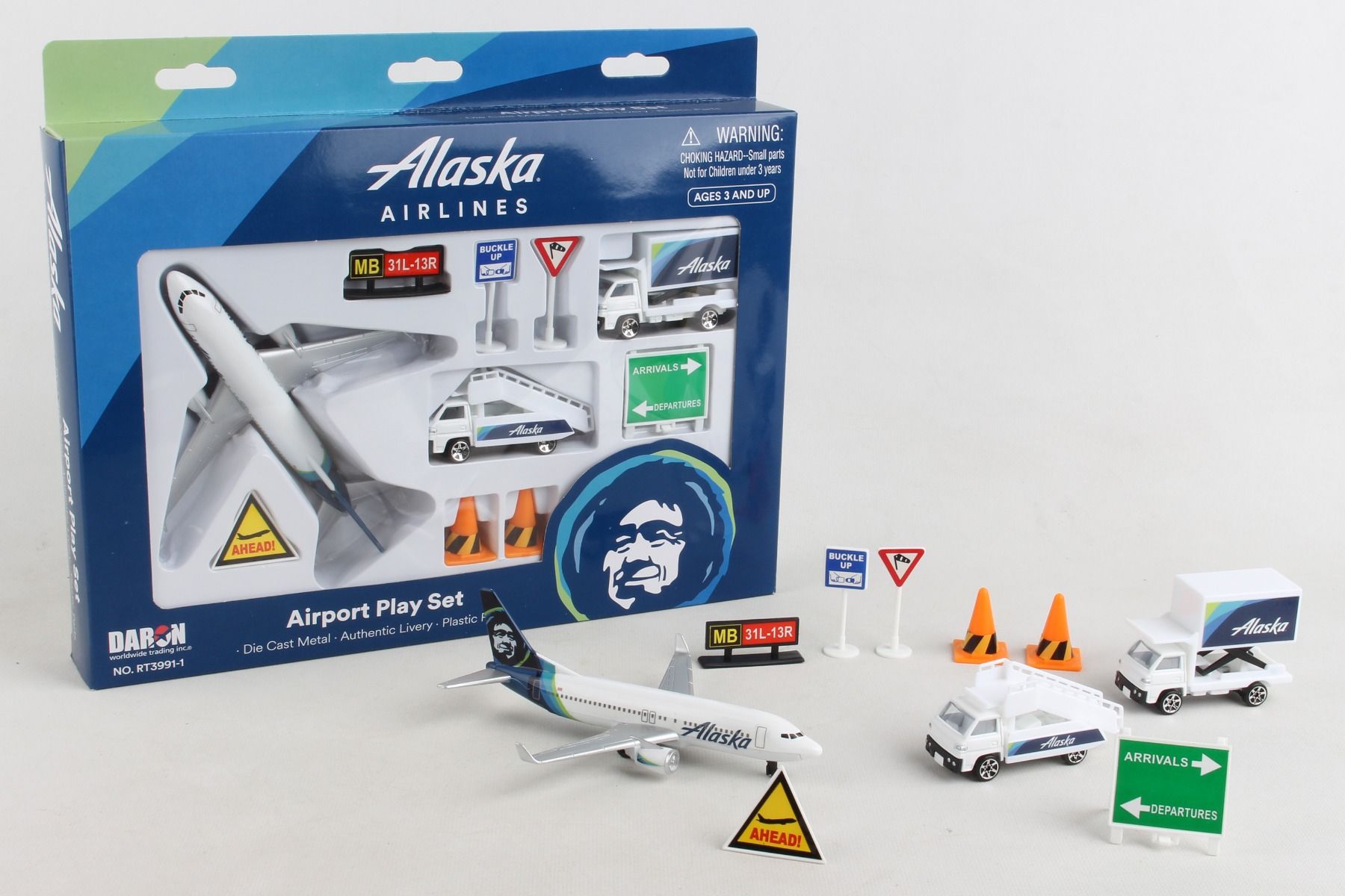 Alaska Airlines Airport Playset Box & Contents