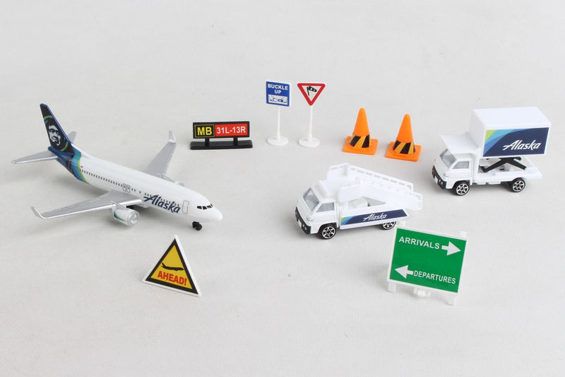 Alaska Airlines Airport Playset Contents
