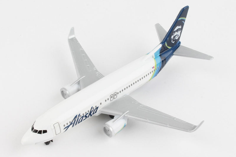Boeing 737 Alaska Airlines Diecast Aircraft Toy Left Front View