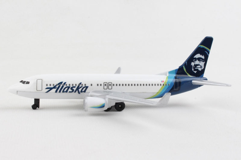 Boeing 737 Alaska Airlines Diecast Aircraft Toy Left Side View