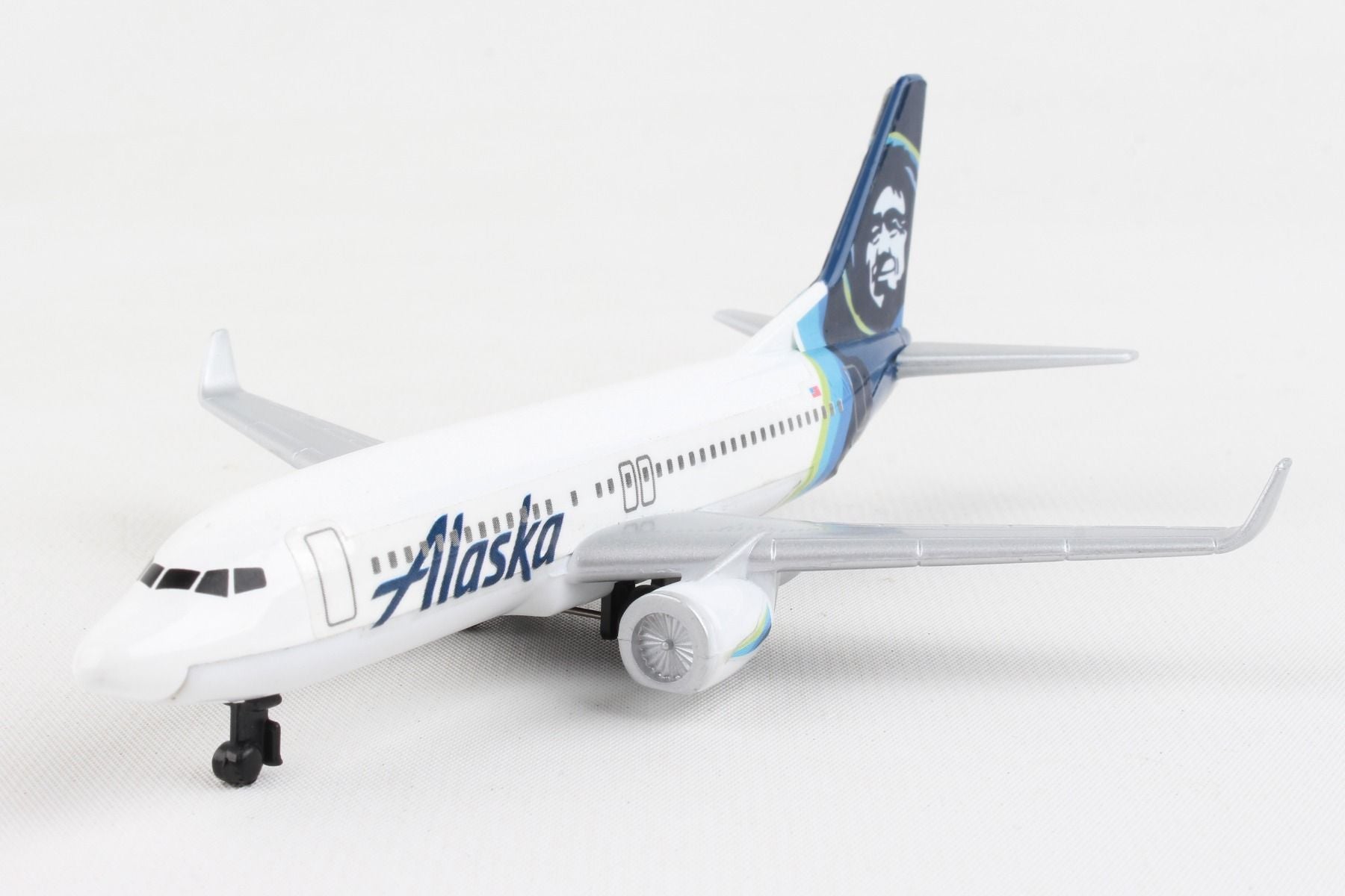 Boeing 737 Alaska Airlines Diecast Aircraft Toy Left Front View