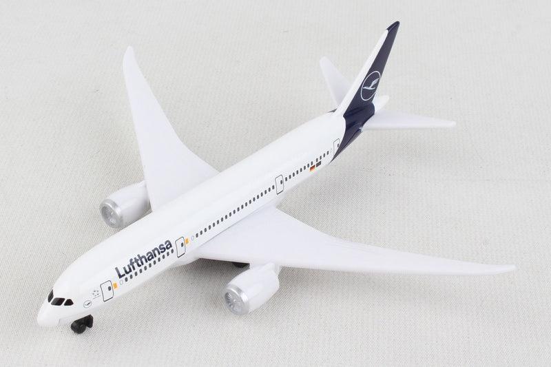 Boeing 787 Lufthansa Diecast Aircraft Toy Left Front View