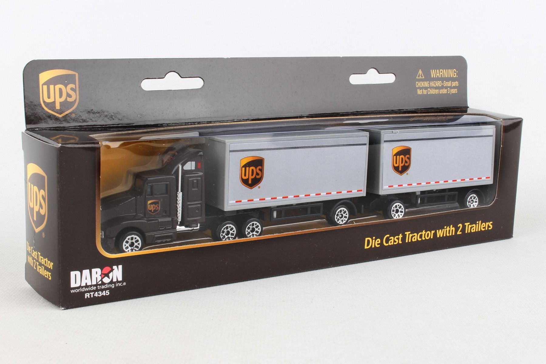 UPS Tandem Tractor Trailer Diecast Toy Box