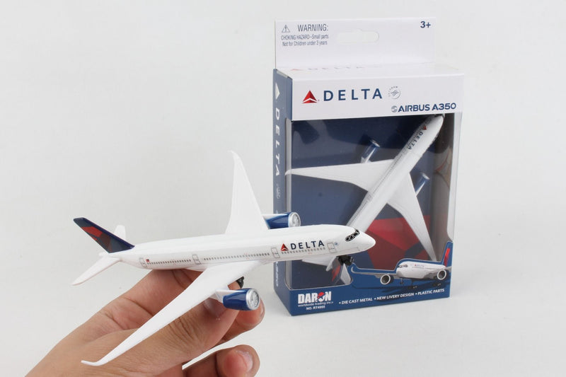 Airbus A350 Delta Air Lines Diecast Aircraft Toy In Hand