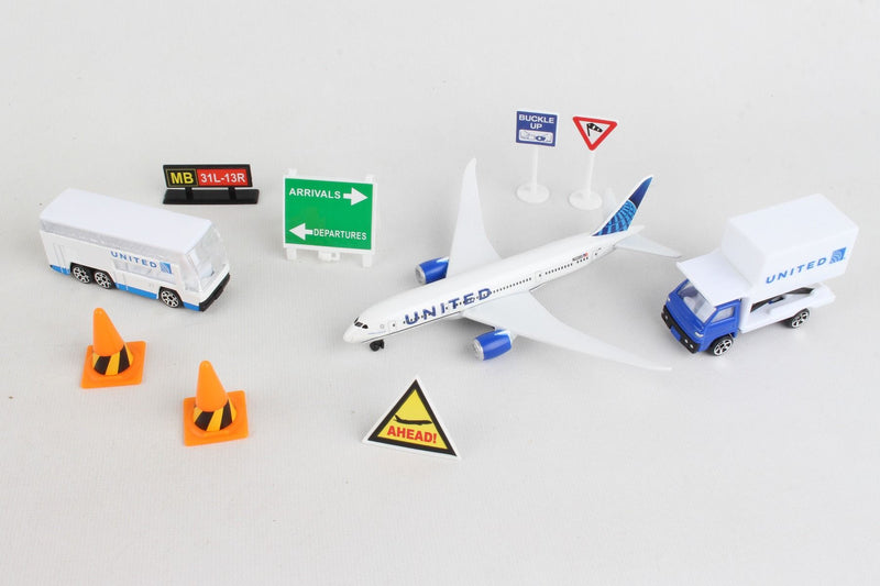 United Airlines Playset Box Contents